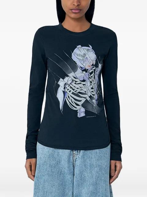 Strain Slim print long-sleeve T-shirt by OUR LEGACY