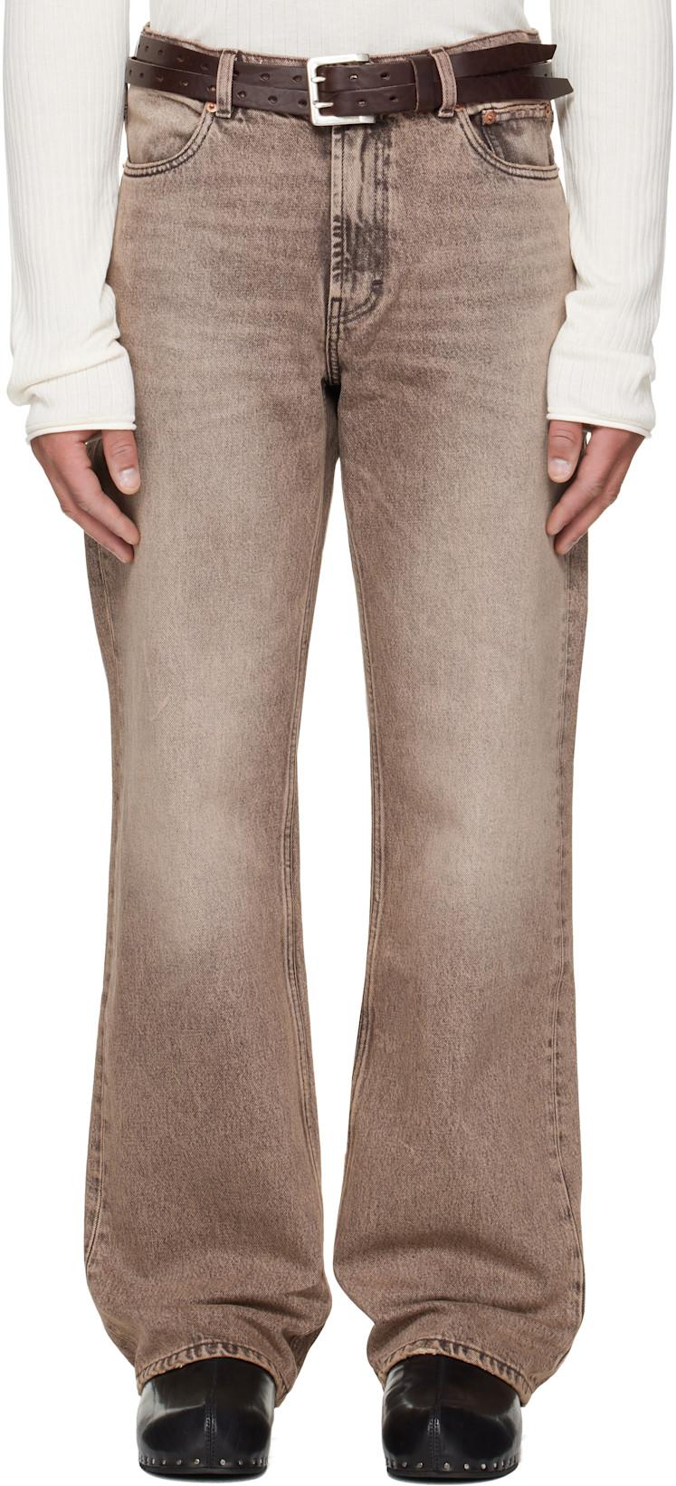 Tan Carlson Cut Jeans by OUR LEGACY