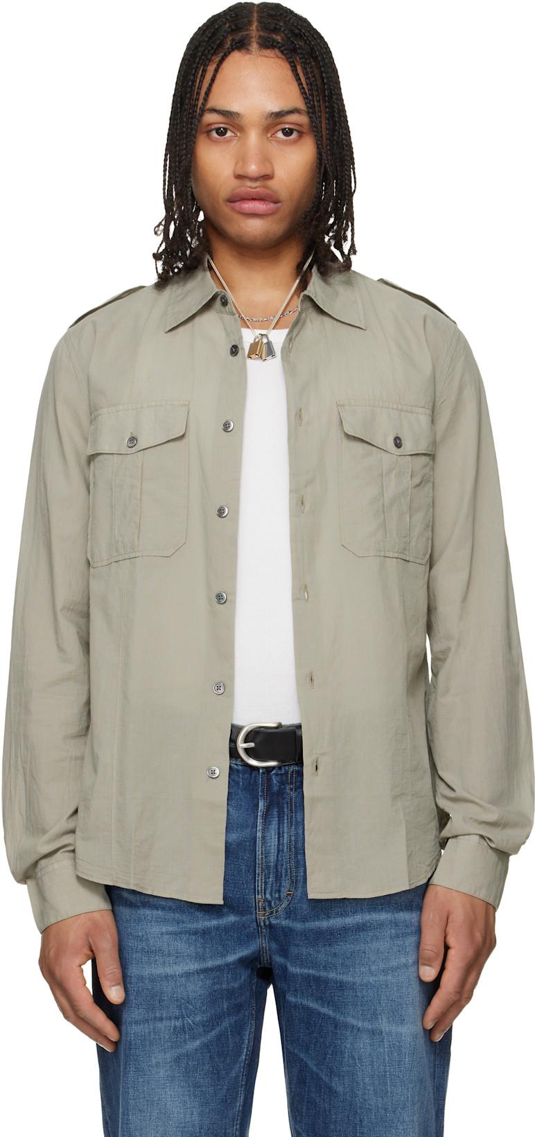 Taupe Lean Shirt by OUR LEGACY