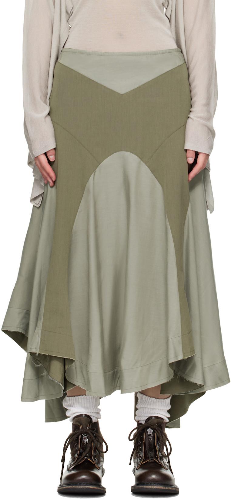 Taupe Petti Midi Skirt by OUR LEGACY