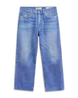 Third Cut Relaxed Fit Jeans in Digital Blue Aurora Print by OUR LEGACY
