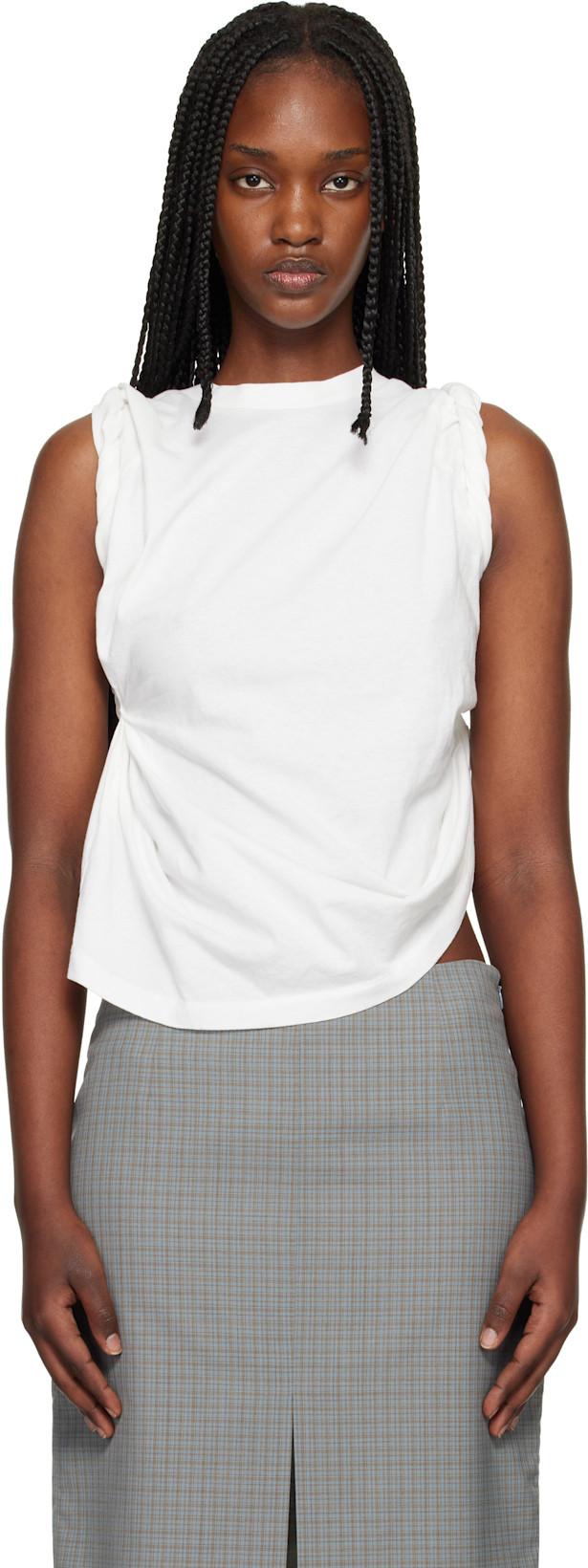 White Twisted T-shirt by OUR LEGACY
