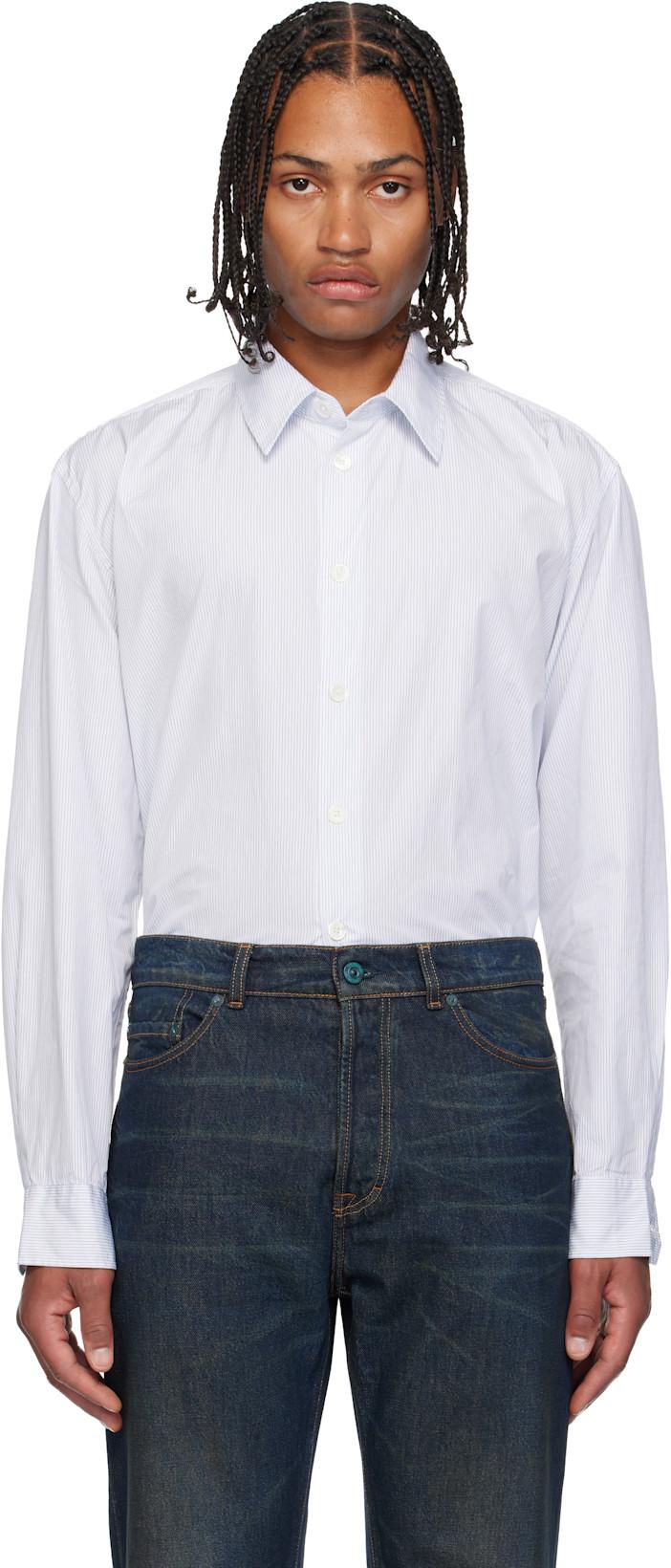 White & Blue Beyond Shirt by OUR LEGACY