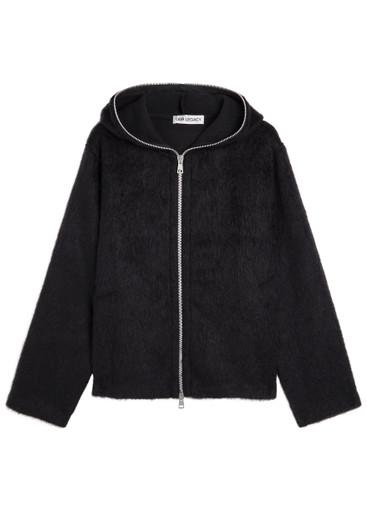 Zip-through brushed wool-blend jumper by OUR LEGACY