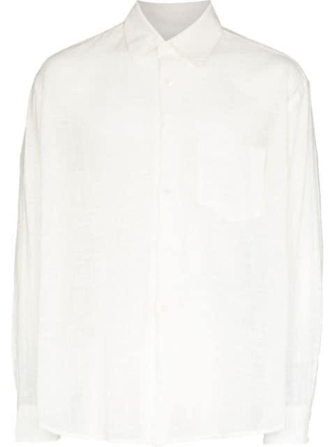 button-front long-sleeve shirt by OUR LEGACY