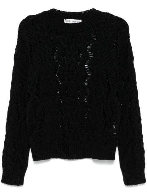 cable-knit sweater by OUR LEGACY