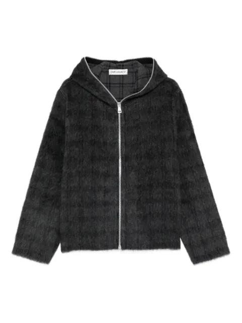 check-pattern zip-fastening hoodie by OUR LEGACY