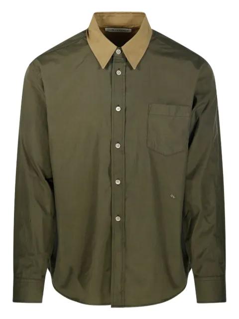 contrast-collar shirt by OUR LEGACY