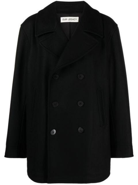 double-breasted peacoat by OUR LEGACY
