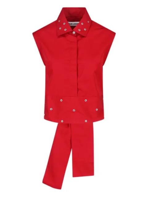 eyelet tie top blouse by OUR LEGACY