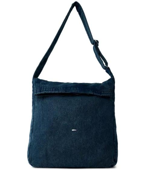 fold-over denim messenger bag by OUR LEGACY