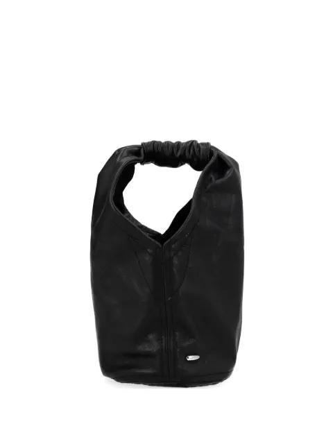 gathered leather tote bag by OUR LEGACY