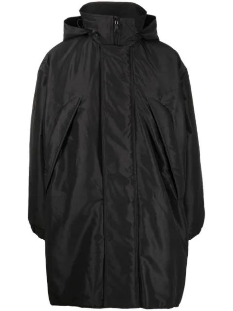 hoodied concealed-fastening parka coat by OUR LEGACY