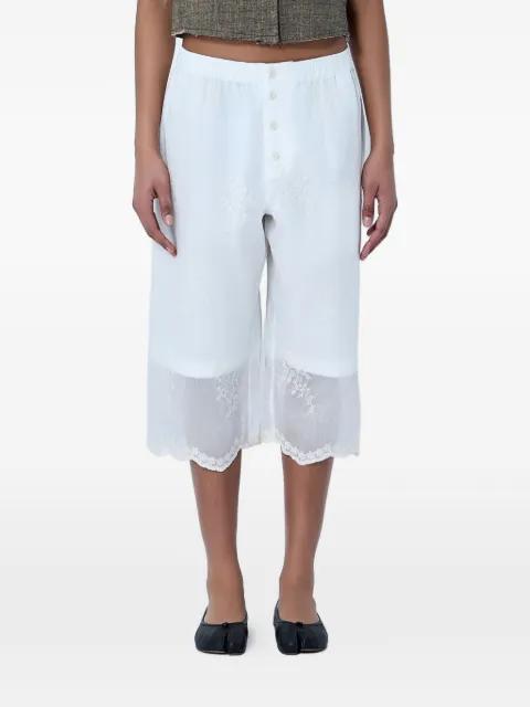 laced knee-length shorts by OUR LEGACY