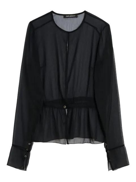 peplum-hem blouse by OUR LEGACY
