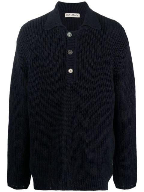 ribbed-knit cotton jumper by OUR LEGACY