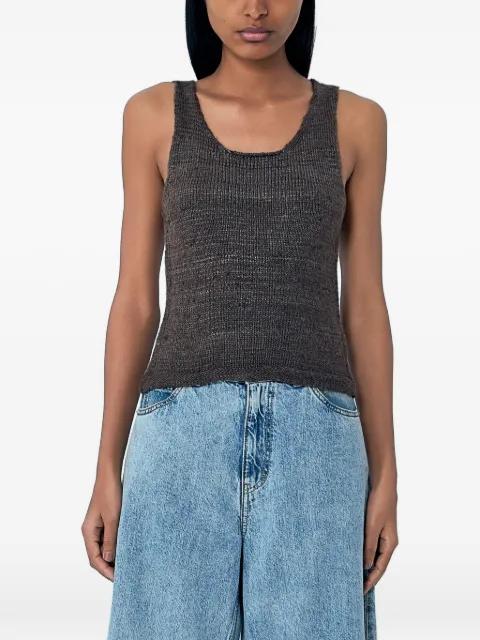 ribbed-knit scoop-neck tank top by OUR LEGACY