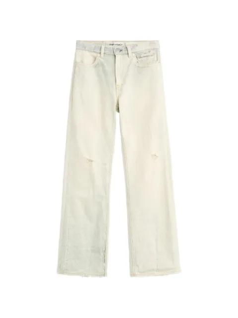 ripped printed jeans by OUR LEGACY