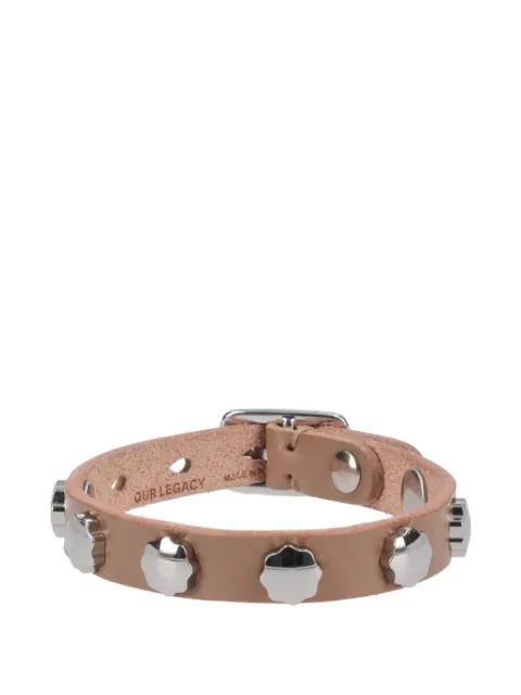 studded leather bracelet by OUR LEGACY