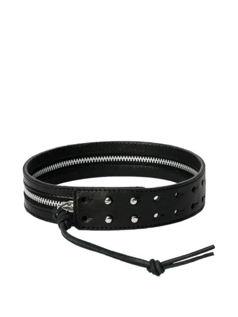 zip-detail studded choker by OUR LEGACY