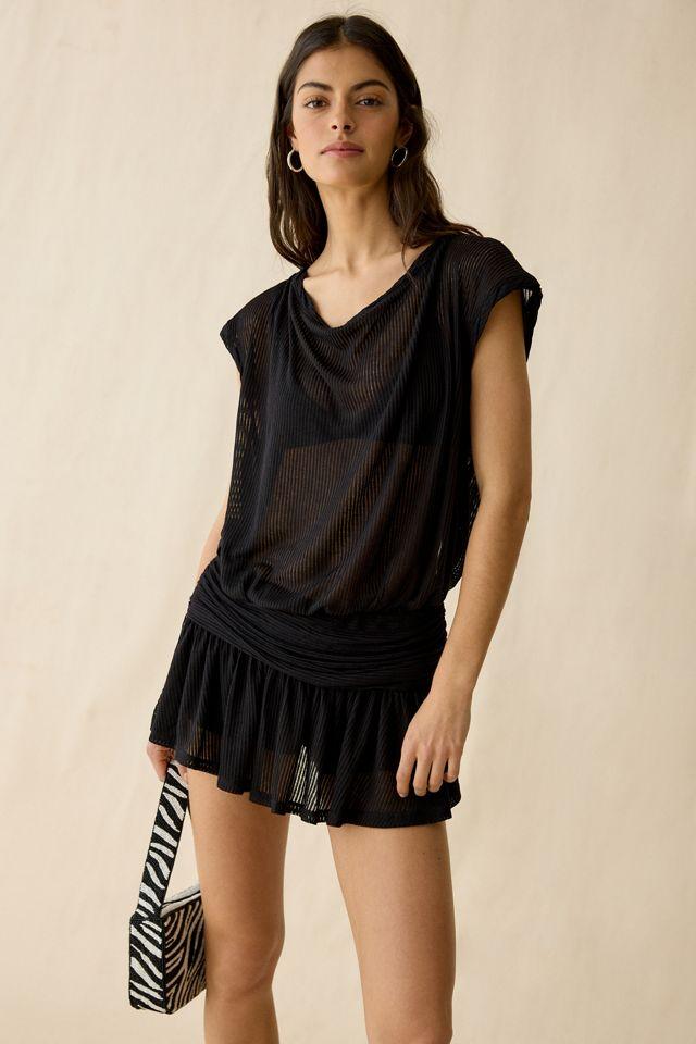 Out From Under Aruba Sheer Mesh Off-Shoulder Romper by OUT FROM UNDER
