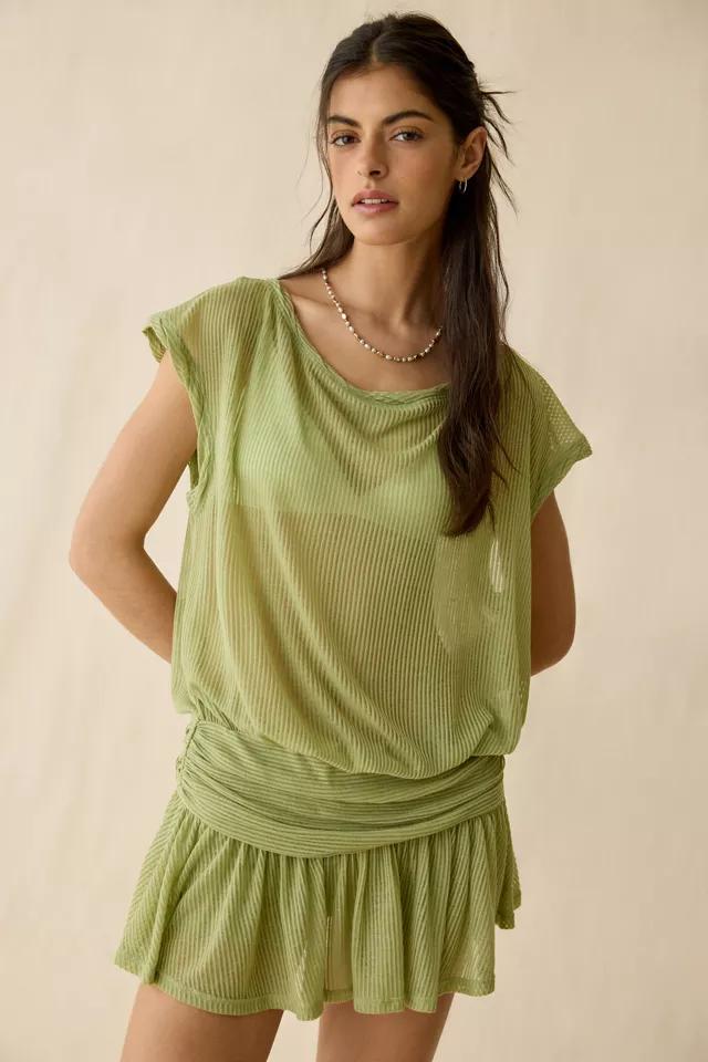 Out From Under Aruba Sheer Mesh Off-Shoulder Romper by OUT FROM UNDER