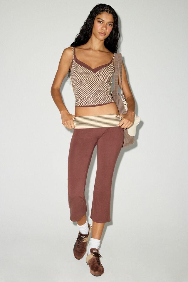Out From Under Bec Cropped Foldover Kick Flare Pants by OUT FROM UNDER
