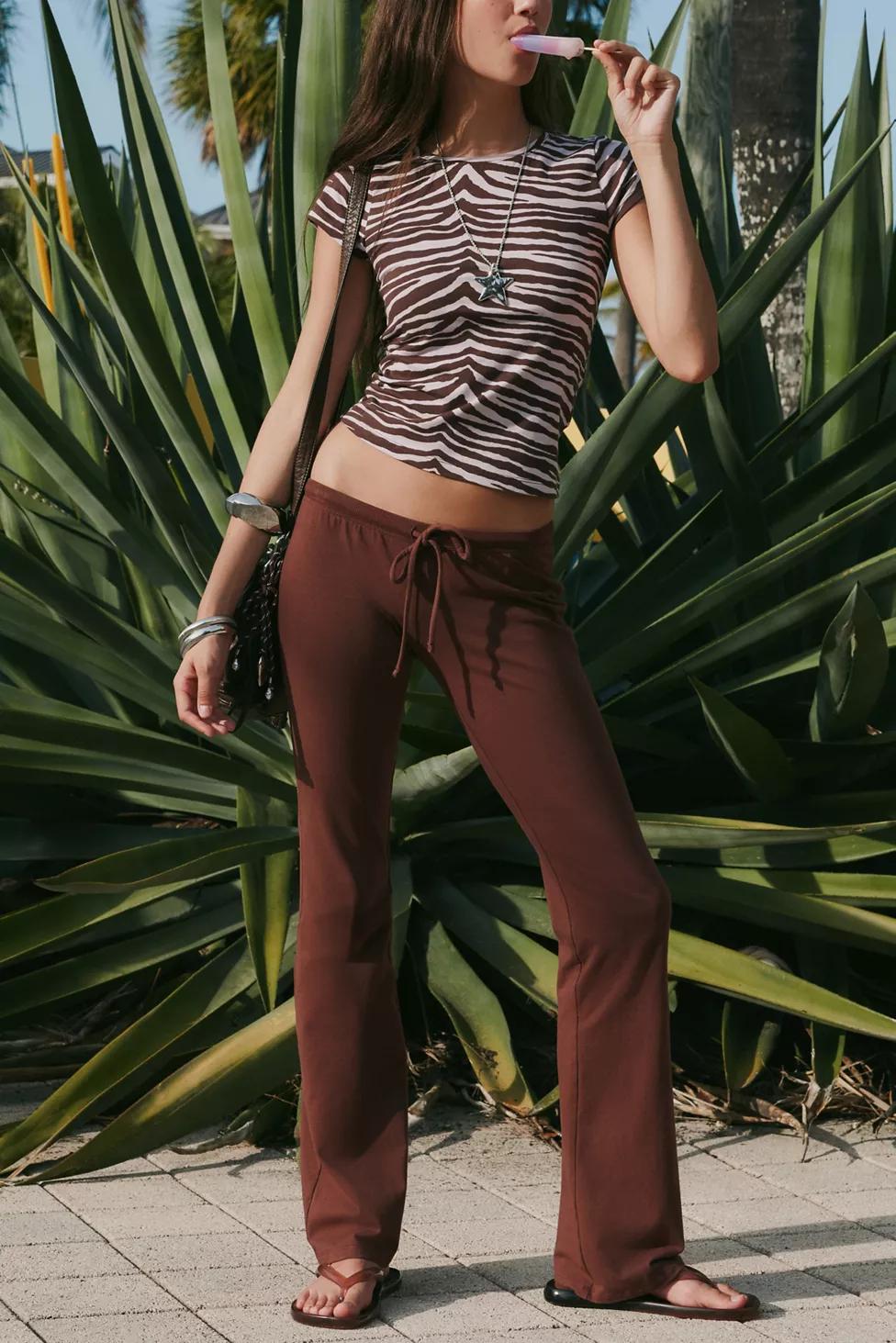 Out From Under Bec Low-Rise Slim Flare Pants by OUT FROM UNDER