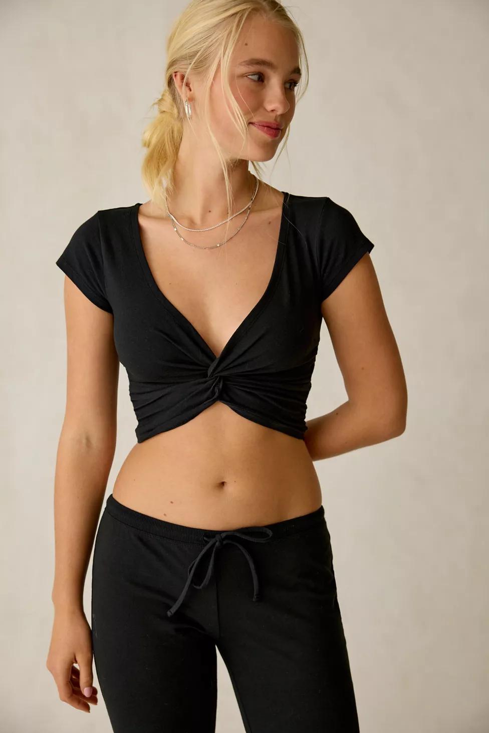 Out From Under Bec Twist-Front Cropped Tee by OUT FROM UNDER Out From Under Bec Twist-Front Cropped Tee by OUT FROM UNDER