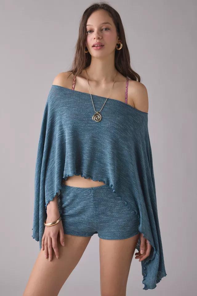 Out From Under Bella Swit Knit Cascading Off-The-Shoulder Poncho by OUT FROM UNDER