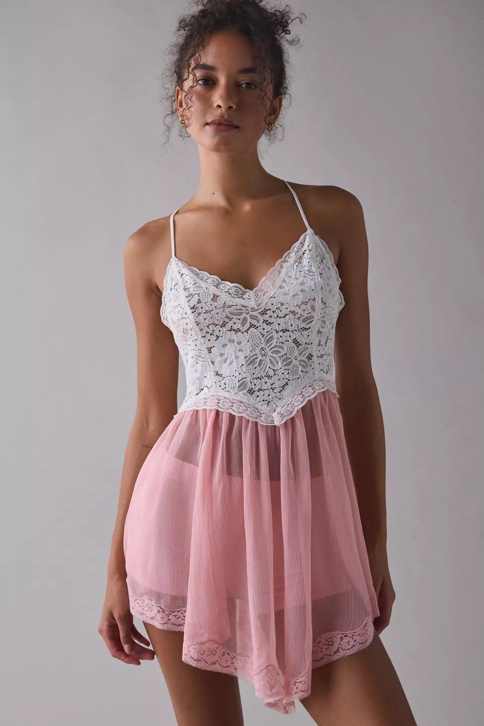 Out From Under Cassandra Sheer Lace + Mesh Hanky Hem Slip by OUT FROM UNDER Out From Under Cassandra Sheer Lace + Mesh Hanky Hem Slip by OUT FROM UNDER