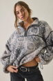 Out From Under Pretty Plush Fleece Quarter Zip Pullover by OUT FROM UNDER