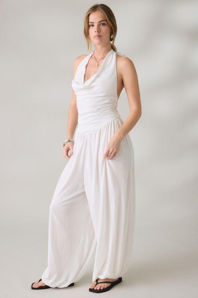 Out From Under Seaside Cotton Cowl Neck Halter Jumpsuit by OUT FROM UNDER