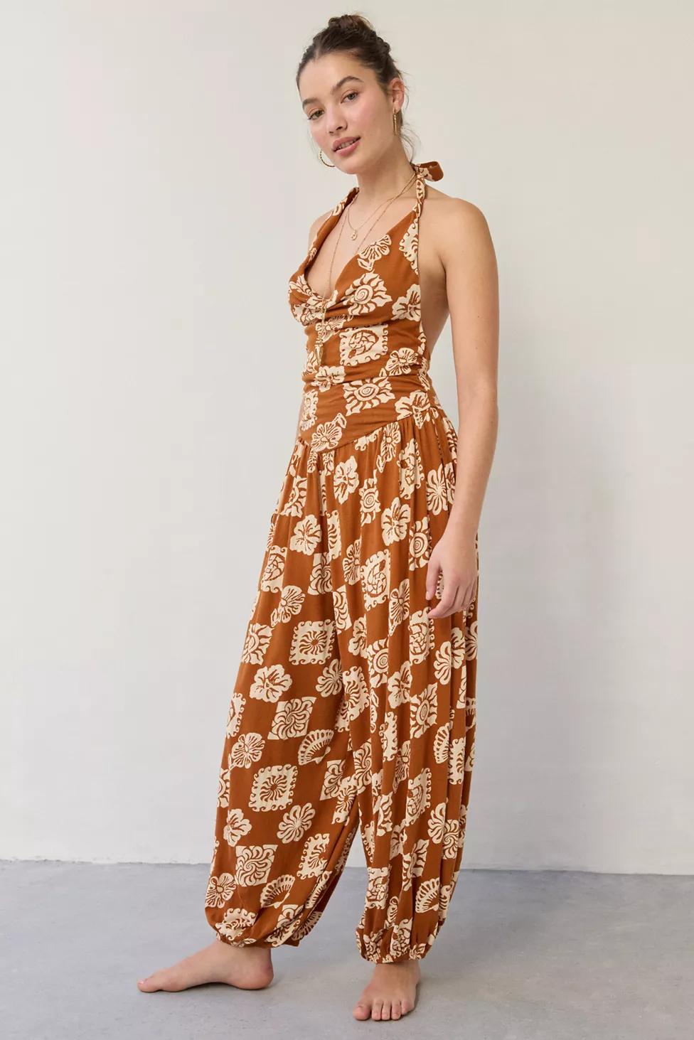 Out From Under Seaside Cowl Neck Halter Jumpsuit by OUT FROM UNDER