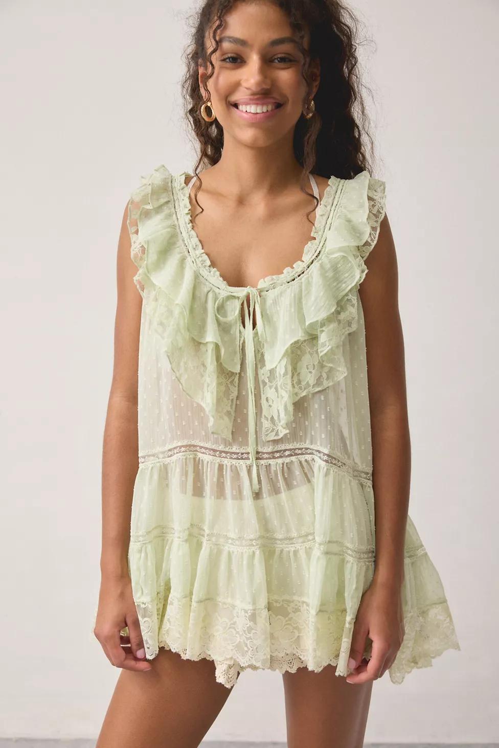 Out From Under Wildflower Sheer Lace Trim Sleep Dress by OUT FROM UNDER