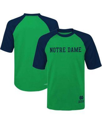 Big Boys and Girls Green Notre Dame Fighting Irish Mecca Dunes Rash Guard Raglan T-shirt by OUTERSTUFF