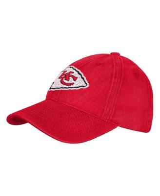 Big Girls Red Kansas City Chiefs Gridiron Adjustable Hat by OUTERSTUFF