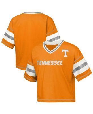 Big Girls Tennessee Orange Tennessee Volunteers Gridiron Jersey V-Neck T-Shirt by OUTERSTUFF
