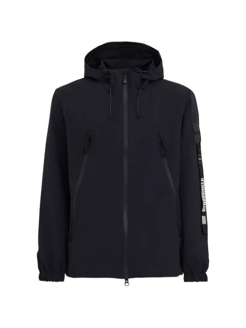 logo-patch hoodied jacket by OUTHERE