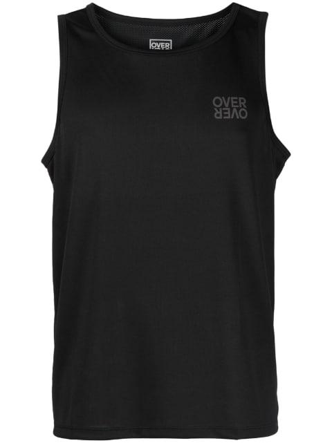 logo-print sports vest top by OVER OVER