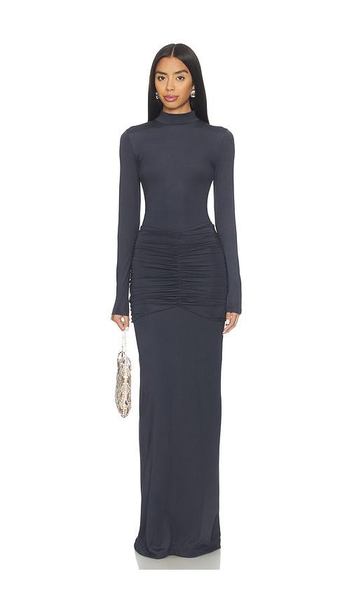OW Collection Celia Maxi Dress in Charcoal by OW COLLECTION