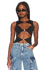 OW Collection Chiara Top in Black by OW COLLECTION