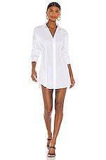 OW Collection Ella Shirt Dress in White by OW COLLECTION