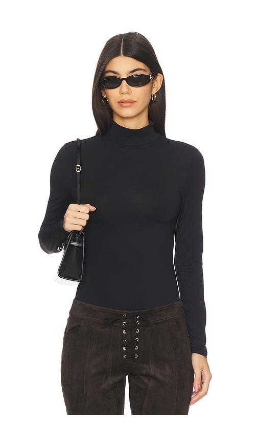 OW Collection Lexi Turtleneck Bodysuit in Black by OW COLLECTION