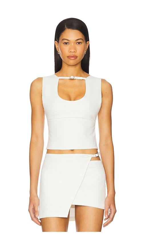 OW Collection Malene Top in White by OW COLLECTION