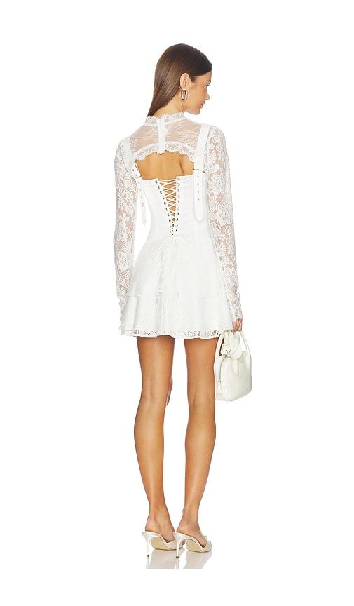 OW Collection Nori Corset Mini Dress in White by OW COLLECTION