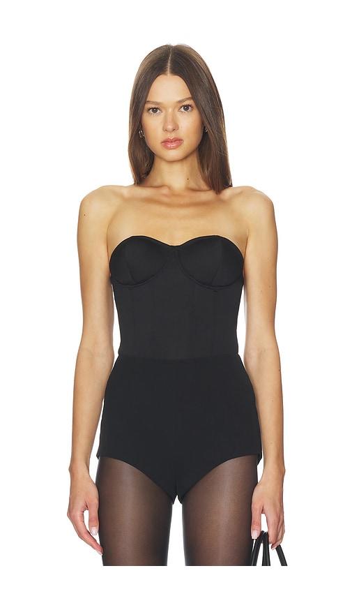 OW Collection Reese Corset Top in Black by OW COLLECTION