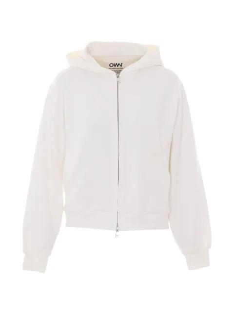 logo-embroidered hoodie by OWN