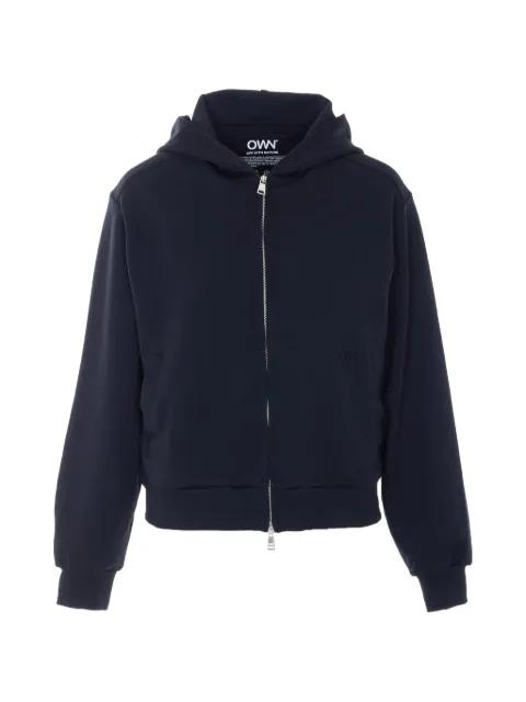 logo-embroidered hoodie by OWN