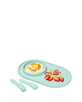 Tot Textured Plate & Spoons Set by OXO